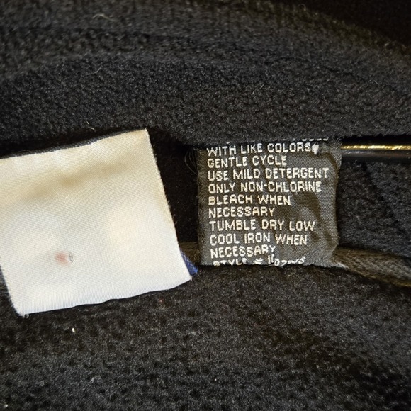 EAGLE‎ CANYON Men's Full Zipper Fleece Jacket Retro Colorblock Black Red Size XL - Picture 10 of 10